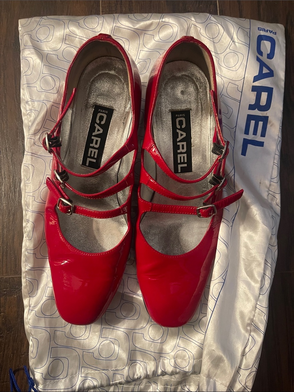 Carel Paris red patent leather maryjanes size french 38 / US 7
